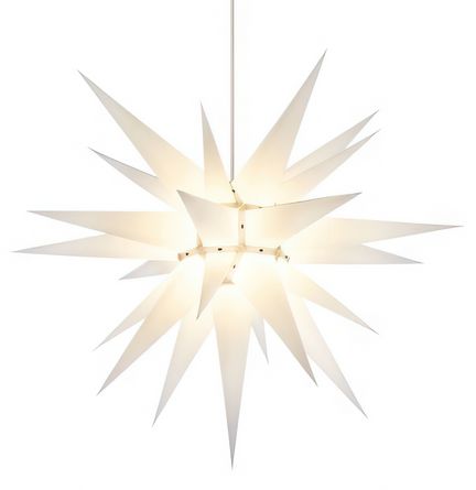 11111Herrnhuter Sterne Stern i7 (Bausatz) Ø 70 cm Papier - weiß Wunderschöner und sehr hochwertiger Weihnachtsstern für Innen/Indoor - das Original mit 25 Zacken