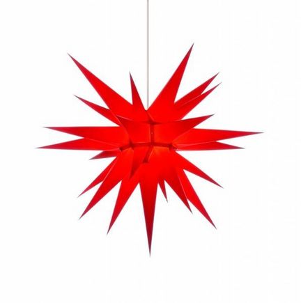 11111Herrnhuter Stern i7 Weihnachtsstern Innen/Indoor Ø 70 cm Papier rot (Bausatz)