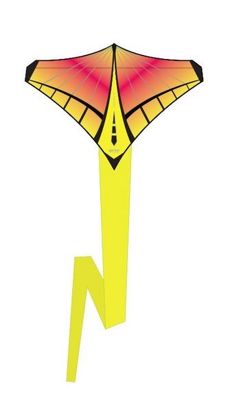 Prism Mantis Sunrise - Einleiner-Drachen (Delta-Eddy/1-Leiner), rtf (flugfertig), 122 cm x 86 cm, Gfk-Gestänge, gelb/rot Prism Mantis Sunrise - Einleiner-Drachen (Delta-Eddy/1-Leiner), rtf (flugfertig), 122 cm x 86 cm, Gfk-Gestänge, gelb/rot