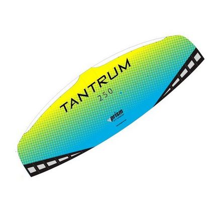 Prism Tantrum 250 Ocean Zweileiner-Lenkdrachen (Lenkmatte/Parafoil/2-Leiner) rtf (flugfertig) Spannweite 250 cm gelb/blau (Trainerkite)