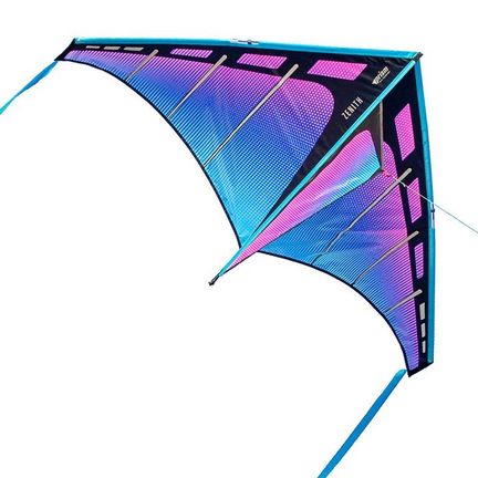 Prism Zenith 5 Delta Ultraviolet Einleiner-Drachen (1-Leiner) rtf (flugfertig) 162 cm x 94 cm Gfk-Gestänge hellblau/blau/lila