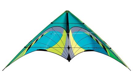 Prism Quantum Seafoam Zweileiner-Lenkdrachen/Stabdrachen (2-Leiner), rtf (flugfertig), 221 cm x 98 cm, Cfk-Gestänge, türkis/blau/grün/gelb Prism Quantum Seafoam Zweileiner-Lenkdrachen/Stabdrachen (2-Leiner), rtf (flugfertig), 221 cm x 98 cm, Cfk-Gestänge, türkis/blau/grün/gelb