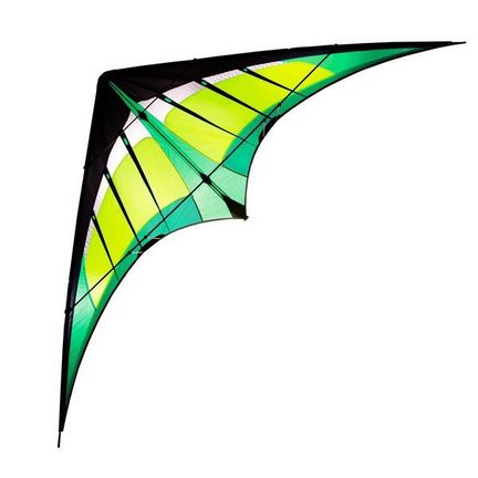 Prism Hypnotist Citrus Zweileiner-Lenkdrachen/Stabdrachen (2-Leiner) rtf (flugfertig) 239 cm x 98 cm Cfk-Gestänge grün/schwarz