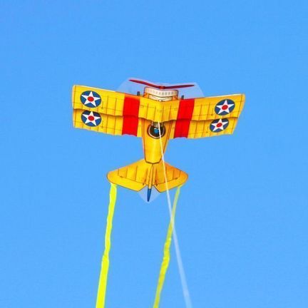 X-Kites Mini Micro Kites - Einleiner-Drachen/Kinderdrachen (1-Leiner) rtf (flugfertig) Bi-Plane 11 cm x 12 cm