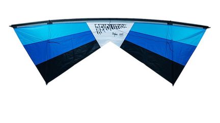 Revolution REFLEX EXP Vierleiner-Lenkdrachen/Stabdrachen (4-Leiner) KITE ONLY - 236 cm x 79 cm blau/dunkelblau/schwarz