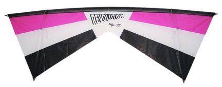 Revolution REFLEX EXP Vierleiner-Lenkdrachen/Stabdrachen (4-Leiner), KITE ONLY - 236 cm x 79 cm, himbeer/weiß/schwarz Revolution REFLEX EXP Vierleiner-Lenkdrachen/Stabdrachen (4-Leiner), KITE ONLY - 236 cm x 79 cm, himbeer/weiß/schwarz