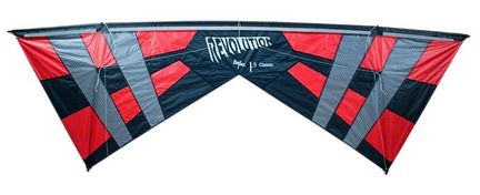 Revolution REFLEX 1.5 Classic Vierleiner-Lenkdrachen/Stabdrachen (4-Leiner), KITE ONLY - 236 cm x 79 cm, rot/schwarz Revolution REFLEX 1.5 Classic Vierleiner-Lenkdrachen/Stabdrachen (4-Leiner), KITE ONLY - 236 cm x 79 cm, rot/schwarz