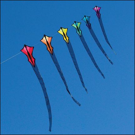 Into The Wind - Brasington Central Station Train Einleiner-Drachen-Gespann (1-Leiner), KITE ONLY - 100 cm x 51 cm (Einzeldrachen), 365 cm (Drachenschwanz), rainbow Into The Wind - Brasington Central Station Train Einleiner-Drachen-Gespann (1-Leiner), KITE ONLY - 100 cm x 51 cm (Einzeldrachen), 365 cm (Drachenschwanz), rainbow