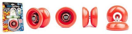 YoYoFactory VELOCITY - YoYo für ambitionierte Beginner, Fortgeschrittene und Profis, Ø 55 mm, B 39 mm, 61 g, rot YoYoFactory VELOCITY - YoYo für ambitionierte Beginner, Fortgeschrittene und Profis, Ø 55 mm, B 39 mm, 61 g, rot