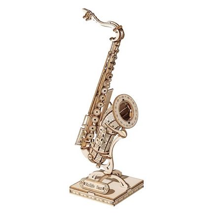 11111Robotime - DIY - Saxophone (DIY 3D Puzzle 8.5 x 7 x 23 cm) (Holzbausatz)