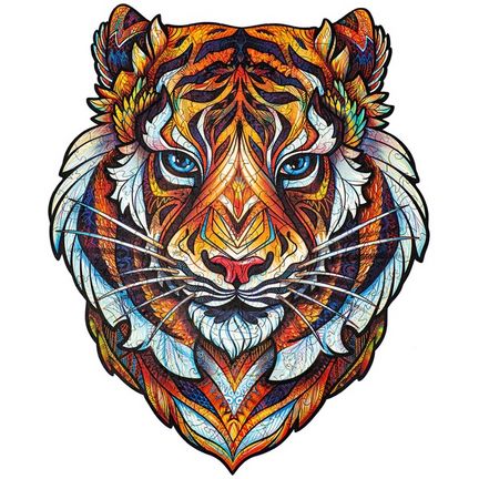 UNIDRAGON - Lovely Tiger (25 x 32 cm,Größe M) Holzpuzzle,181 Teile 