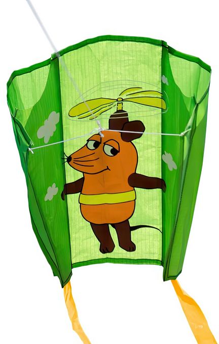 Elliot Maus - Einleiner-Drachen/Kinderdrachen (Mini-Pocket-Kite/1-Leiner), rtf (flugfertig), Flieger, 43 cm x 33 cm, grün/bunt Elliot Maus - Einleiner-Drachen/Kinderdrachen (Mini-Pocket-Kite/1-Leiner), rtf (flugfertig), Flieger, 43 cm x 33 cm, grün/bunt