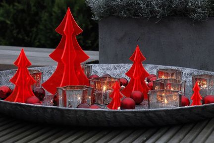 11111Sonnenfänger Lichtzauber - 3D-Tannenbaum Magic 30 cm stehend rot 