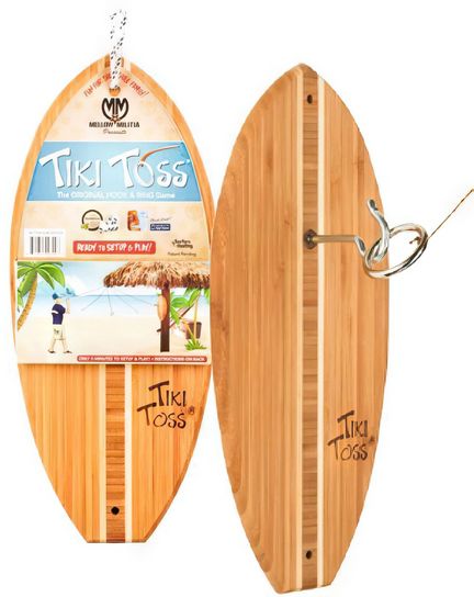 11111Tiki Toss Surf Edition Haken- und Ring-Wurf-Spiel (Hook & Ring Game/Geschicklichkeitsspiel) 36 cm x 15 cm x 1.5 cm