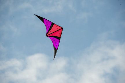 11111Spiderkites Wingman - Zweileiner-Lenkdrachen/Stabdrachen (2-Leiner) rtf (flugfertig) 150 cm x 63 cm Gfk-Gestänge pink
