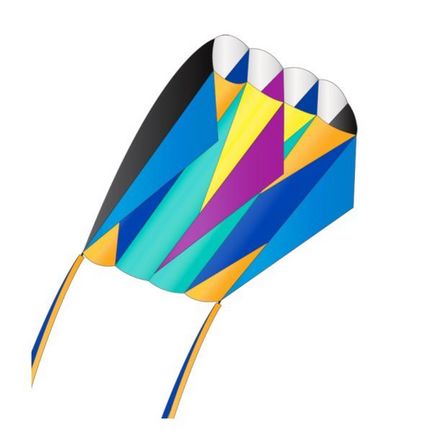 X-Kites SkyFoil Kites - stabloser Einleiner-Drachen/Kinderdrachen (1-Leiner) rtf (flugfertig) Spectrum 85 cm x 60 cm bunt