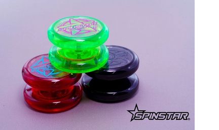 YoYoFactory Spinstar - YoYo für Beginner Fortgeschrittene und Profis Ø 58 mm B 42 mm 58 g rot mit patentiertem Spielsystem