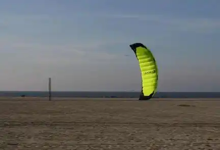 Spiderkites Lycos PS 2.0  Zweileiner-Lenkdrachen (Lenkmatte/Parafoil/2-Leiner) KITE ONLY 210 cm x 55 cm gelb/schwarz