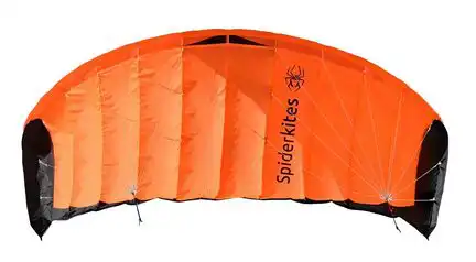Spiderkites Amigo 2.05  Zweileiner-Lenkdrachen (Lenkmatte/Parafoil/2-Leiner) rtf (flugfertig) 205 cm x 69 cm orange