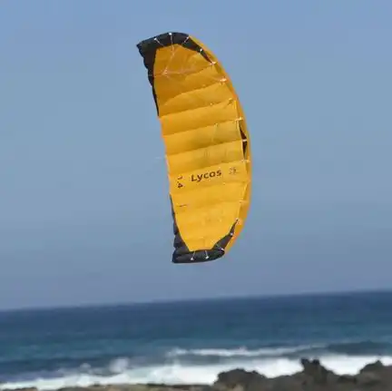 Spiderkites Lycos PS 1.4  Zweileiner-Lenkdrachen (Lenkmatte/Parafoil/2-Leiner) KITE ONLY 140 cm x 45 cm orange/schwarz