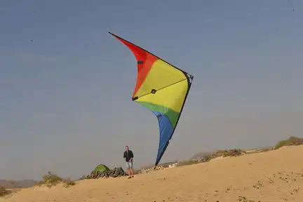 11111Spiderkites Buddy - Zweileiner-Lenkdrachen/Stabdrachen (2-Leiner) rtf (flugfertig) 123 cm x 55 cm Gfk-Gestänge rainbow