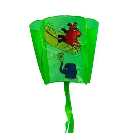 Elliot Einleiner-Drachen/Kinderdrachen (Mini-Eddy/1-Leiner) rtf (flugfertig) Maulwurf auf Teppich gelb/bunt 30 x 30 cm