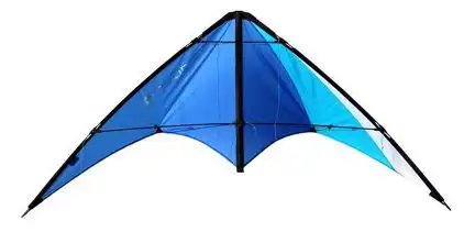 11111Elliot Drops Zweileiner-Lenkdrachen/Stabdrachen (2-Leiner) rtf (flugfertig) 160 cm x 75 cm Cfk-Vollstab 4 mm blau/hellblau/weiß