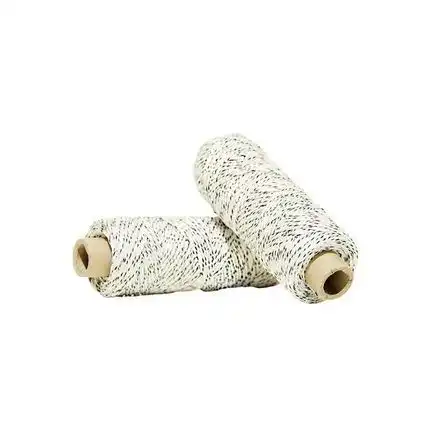 Polyester-Drachenschnur 45 daN 100 m 8-fach geflochten weiß-schwarz (EUR 0.06/m)