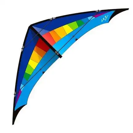 Elliot Jet Stream Reloaded - Zweileiner-Lenkdrachen/Stabdrachen (2-Leiner) rtf (flugfertig) 245 cm x 79 cm Cfk-Rohr 6/8 mm rainbow/schwarz