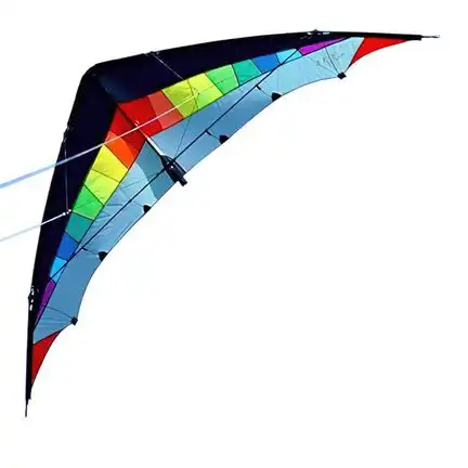 Elliot Jet Stream Speed Reloaded - Zweileiner-Lenkdrachen/Stabdrachen (2-Leiner) rtf (flugfertig) 200 cm x 70 cm Cfk-Rohr 6 mm rainbow/schwarz