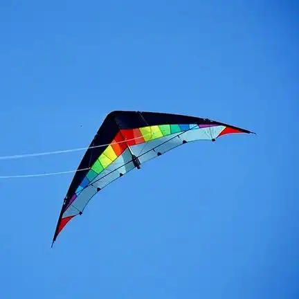 Elliot Jet Stream Speed Reloaded - Zweileiner-Lenkdrachen/Stabdrachen (2-Leiner) rtf (flugfertig) 200 cm x 70 cm Cfk-Rohr 6 mm rainbow/schwarz