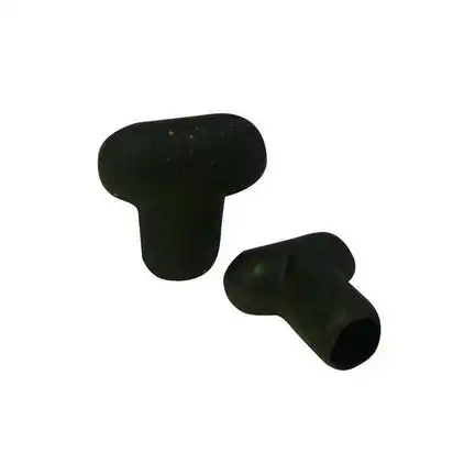 11111T-Endkappe "Ball head" weiches Gummi 6 mm (Innendurchmesser) - 10 Stück schwarz für Drachen- und Modellbau Basteln Montagen Messebau Industrie
