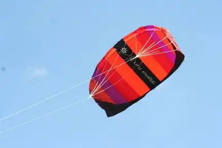 Elliot Sigma Fun 2.0  Zweileiner-Lenkdrachen (Lenkmatte/Parafoil/2-Leiner) rtf (flugfertig) 200 cm x 66 cm lila/rot/orange