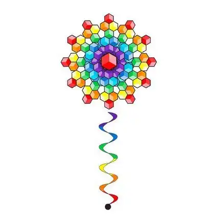 Windspiel hängend - Kristall 25 cm x 100 cm rainbow 
