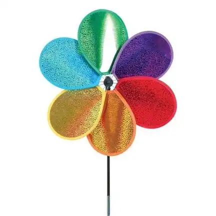 Windrad/stehendes Windspiel Blume Prismatic Large Daisy Spinner Rotordurchmesser 39 cm 8 x 81 cm Höhe 81 cm 6er