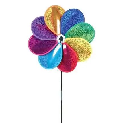 Windrad/stehendes Windspiel Blume Prismatic Deluxe Daisy Spinner Rotordurchmesser 39 cm 8 x 81 cm Höhe 81 cm 8er