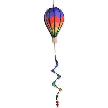 Windspiel hängend - Balloon - Rainbow Chevron 17 x 28 cm (Ballon) 4  x 3.5 cm (Korb) 10 x 35 cm (Spirale) rainbow