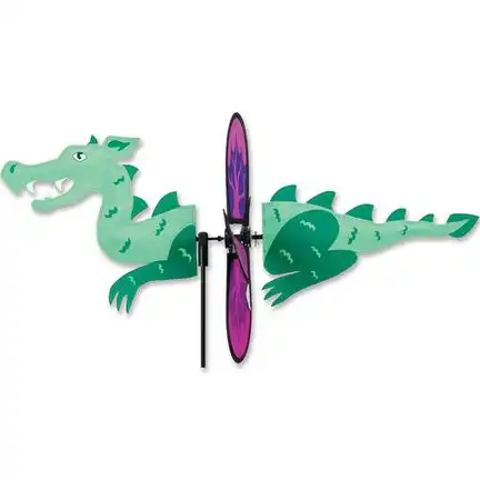 Windspiel stehend - Drache Ø 32 cm 50 cm x 32 cm grün/lila 
