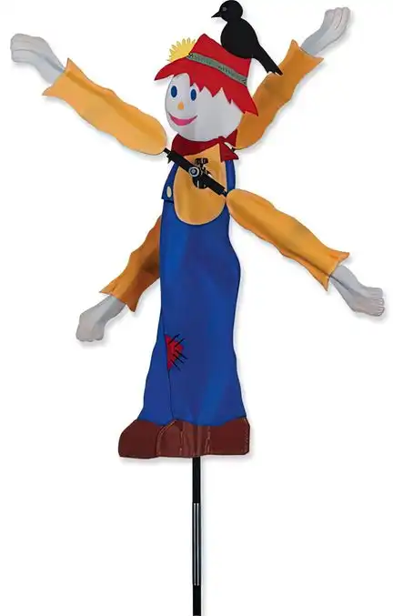 Windspiel stehend - Vogelscheuche Ø 50 cm 50 cm x 22 cm blau/gelb 