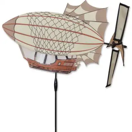 Windspiel stehend - Luftschiff Ø 32 cm 46 cm x 32 cm beige/braun 