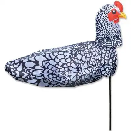 Windsack (Leinenschmuck/Windfänger) Huhn 29 cm x 51 cm Höhe 66 cm schwarz/weiß