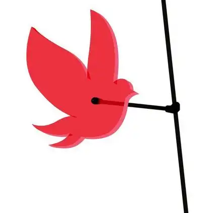 11111Sonnenfänger Lichtzauber - Vogel groß 19 cm rot 