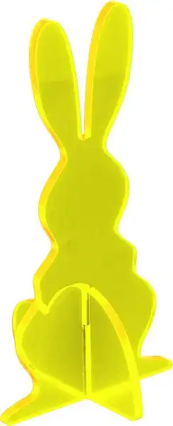 11111Sonnenfänger Lichtzauber - 3D-Hase klein 12 cm stehend gelb 
