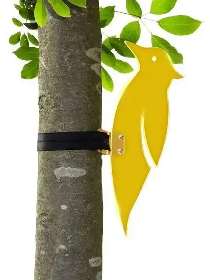 Sonnenfänger Lichtzauber - Specht 31 cm inkl. Baumbefestigung orange 