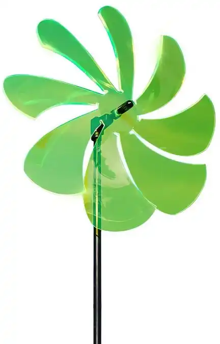 Sonnenfänger Lichtzauber - Windrad/stehendes Windspiel 25 cm inkl. 100 cm Stab grün