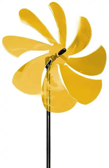 Sonnenfänger Lichtzauber - Windrad/stehendes Windspiel 25 cm inkl. 100 cm Stab orange