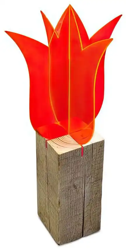 11111Sonnenfänger Lichtzauber - 3D-Tulpe Blume 12 cm stehend rot 