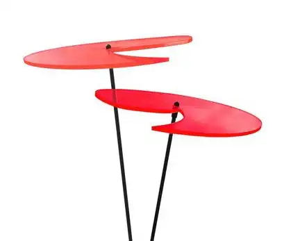 Sonnenfänger Lichtzauber - Scheibe "Wave" mittel 15 cm rot 