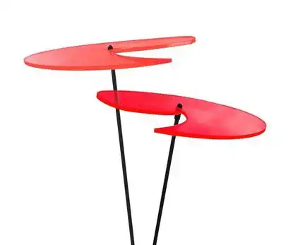 Sonnenfänger Lichtzauber - Scheibe "Wave" mittel 15 cm rot 