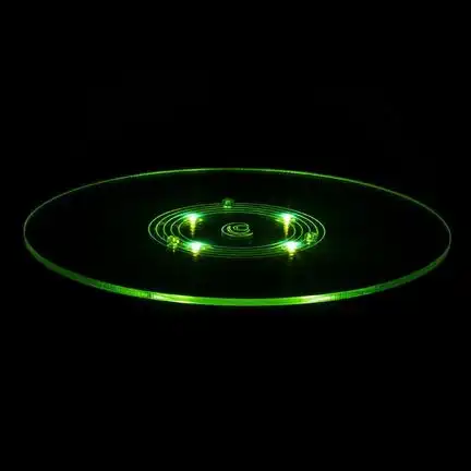 11111Sonnenfänger LED "Solardisc" Scheibe Magic 25 cm grün inkl. 1.50 m Stab (2 x gemufft)